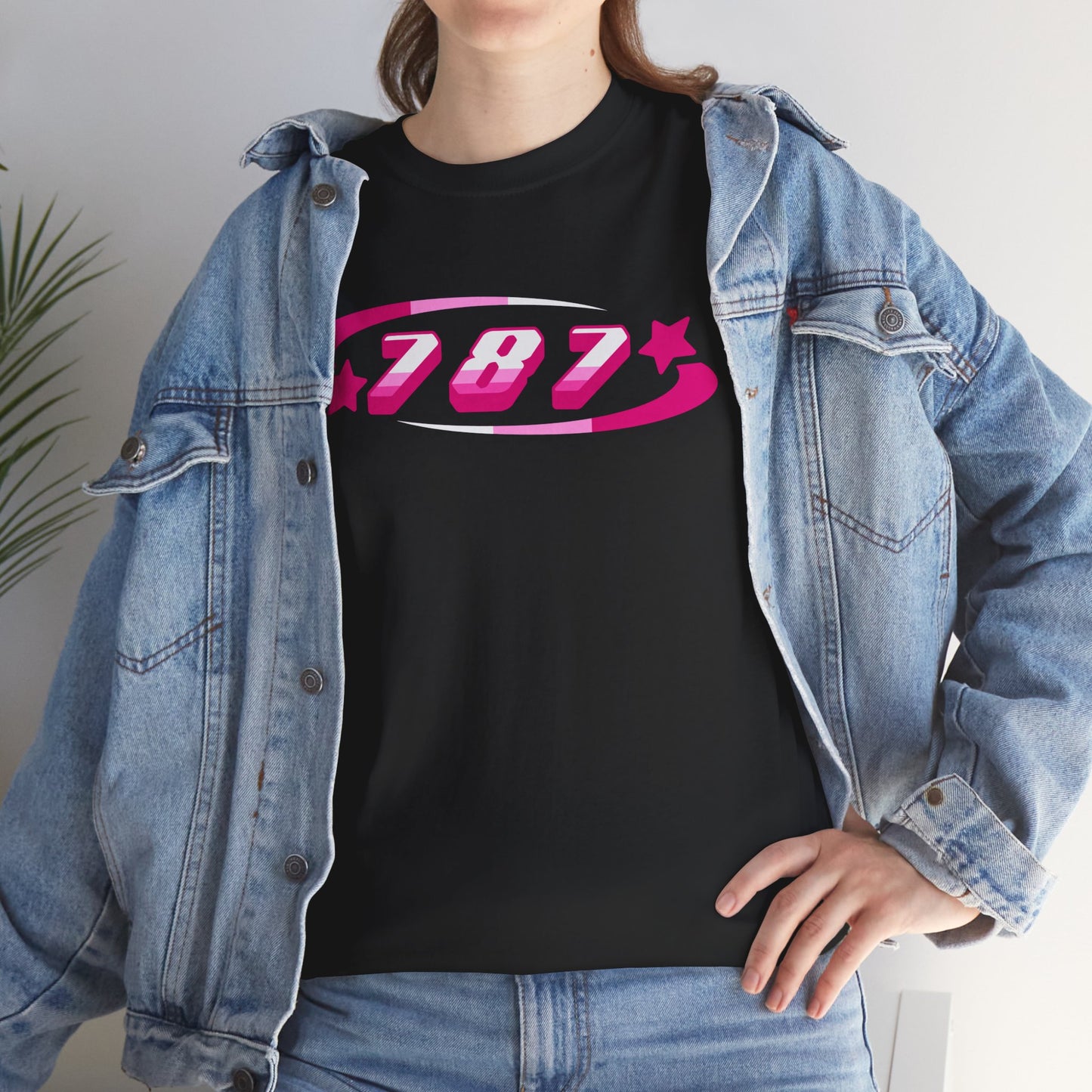 787 Unisex Heavy 100% Cotton Tee - Casual Y2K Streetwear Shirt