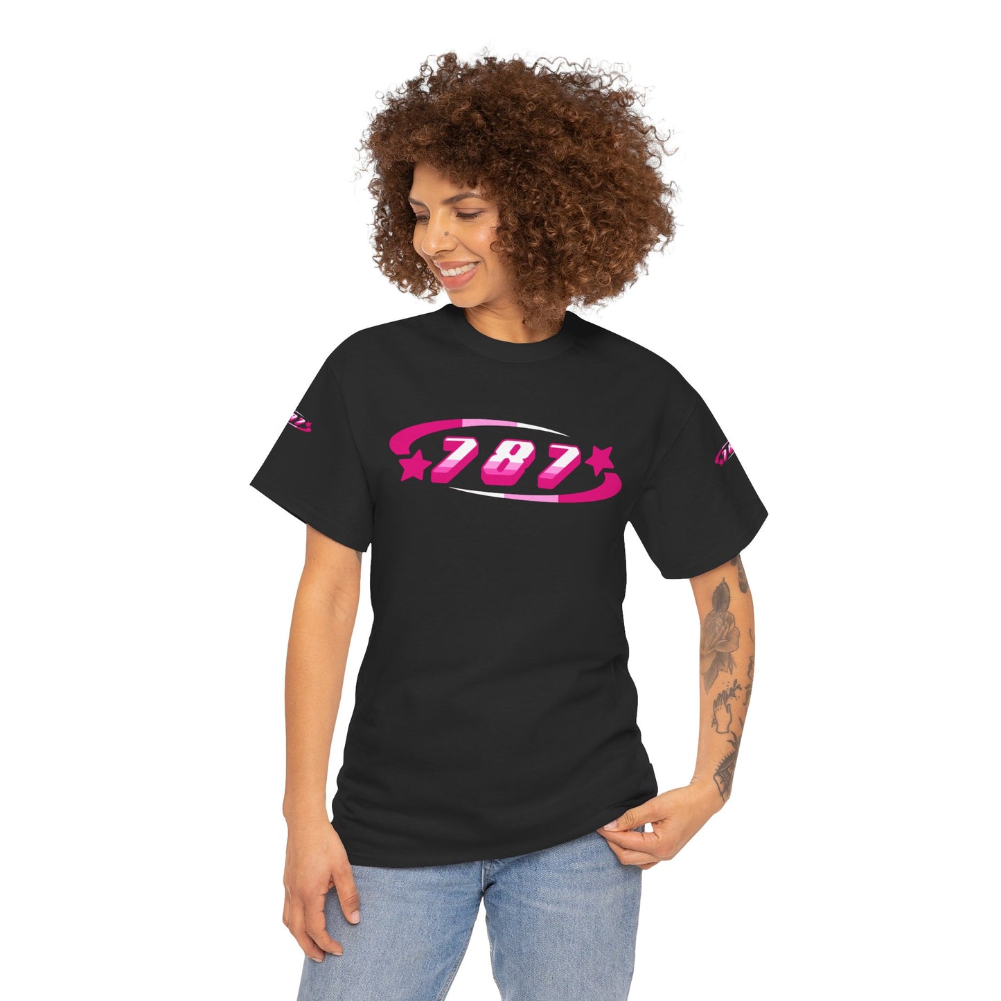 787 Unisex Heavy 100% Cotton Tee - Casual Y2K Streetwear Shirt